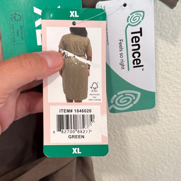 Khaki Midi Shirt Dress - Picture 6 of 6